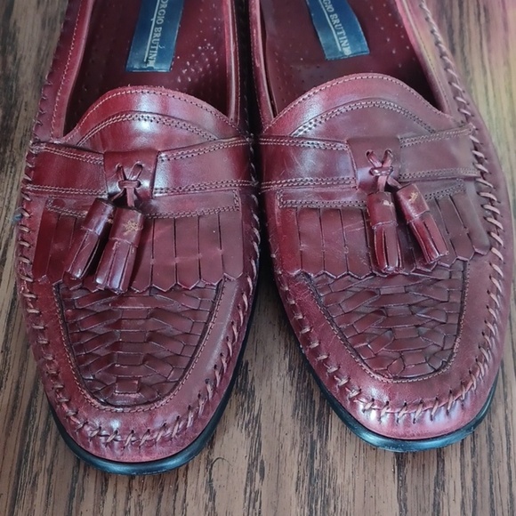 Giorgio Brutini Burgundy Leather Tassel Loafers main image 6